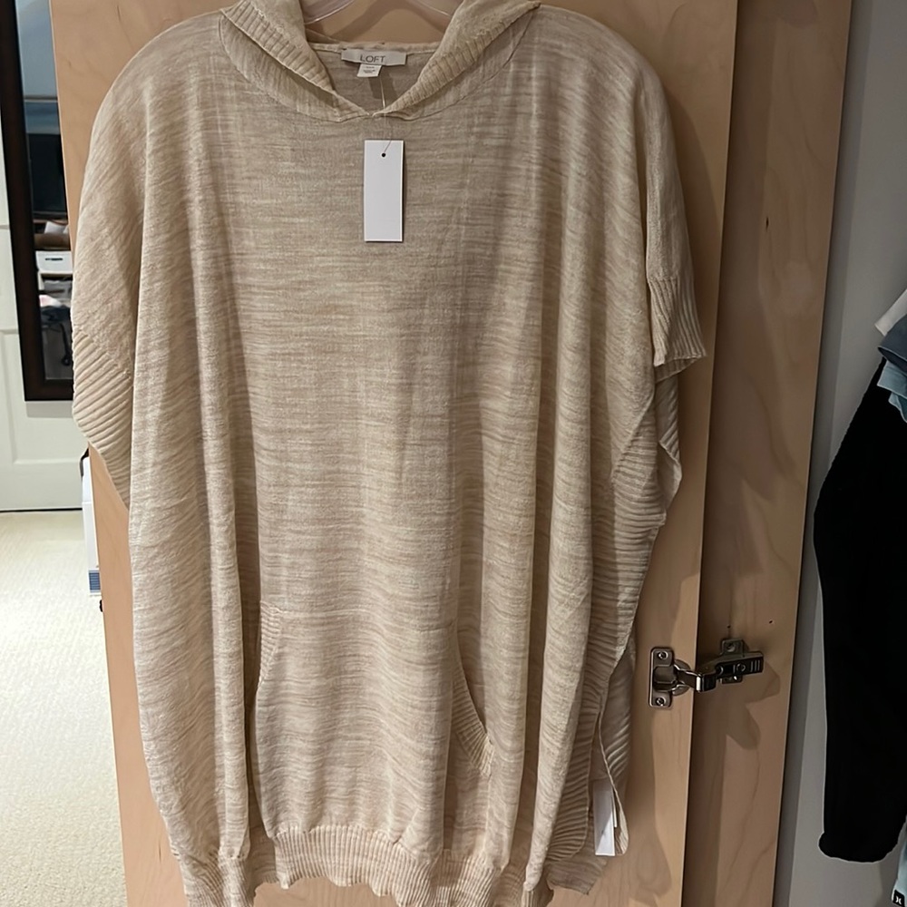 Loft hooded poncho